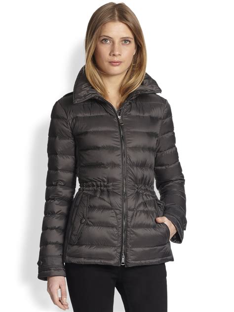 burberry brit short puffer jacket|Burberry puffer jacket for women.